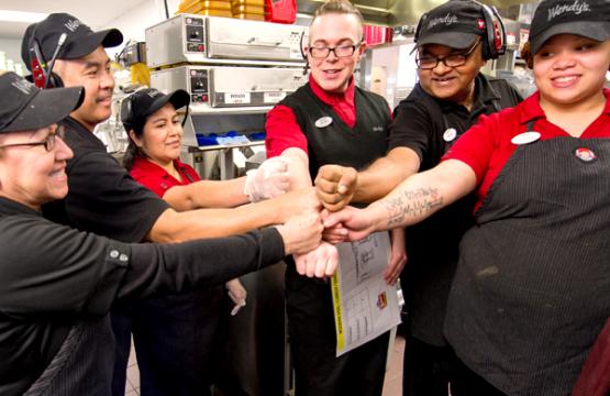 Wendy's-Employees-Team-Meeting