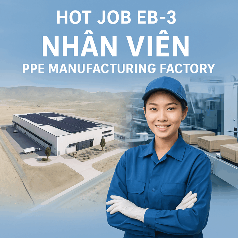 nhân viên nhà máy sản xuất găng tay PPE